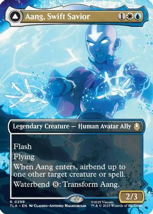 Aang, Swift Savior (0298) (Borderless) (TLA-298) - Avatar: The Last Airbender Foil