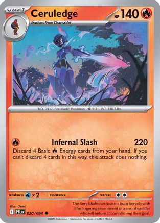 Ceruledge - 020 - Uncommon - Reverse Holofoil