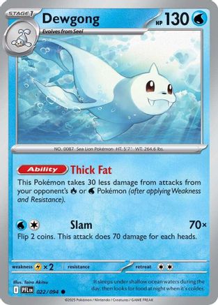 Dewgong - 022/094 - Common - Reverse Holofoil