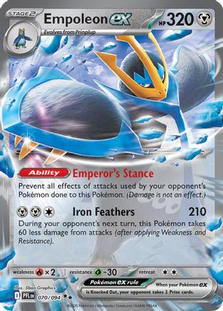 Empoleon ex - 070/094 - Double Rare - Holofoil