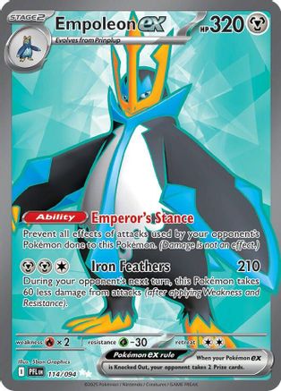 Empoleon ex - 114/094 - Ultra Rare - Holofoil