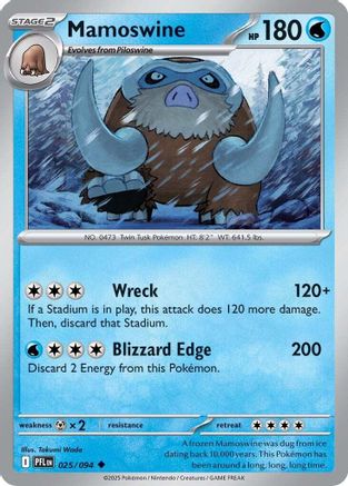 Mamoswine - 025 - Uncommon - Reverse Holofoil