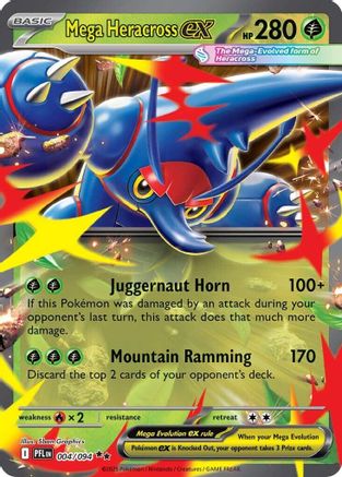 Mega Heracross ex - 004/094 - Double Rare - Holofoil