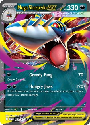 Mega Sharpedo ex - 061/094 - Double Rare - Holofoil
