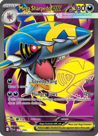 Mega Sharpedo ex - 113/094 - Ultra Rare - Holofoil