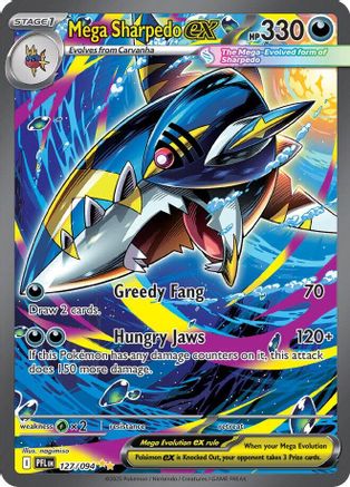 Mega Sharpedo ex - 127/094 - Special Illustration Rare - Holofoil