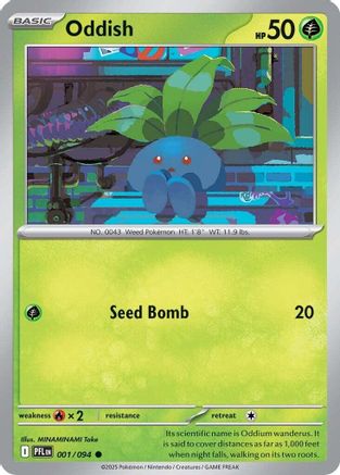 Oddish - 001 - Common - Reverse Holofoil