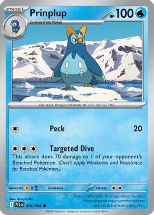 Prinplup - 028 - Common - Reverse Holofoil