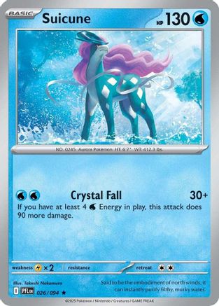 Suicune - 026 - Rare - Reverse Holofoil