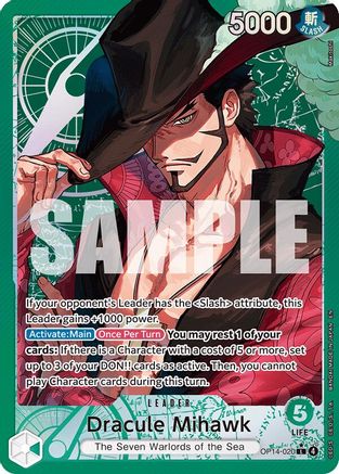 Dracule Mihawk (Alternate Art) - OP14-020 - Leader (Pre-Order)
