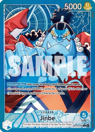 Jinbe - OP14-040 (Alternate Art) - OP14-040 - Leader