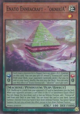 Enato Enneacraft - "oknirIA" (Super Rare) - PHRE-EN019 - Phantom Revenge 1st Edition