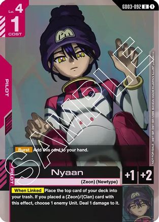 Nyaan (Store Tournament Participant Pack 03) - GD03-092 - UC