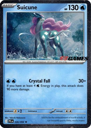 Suicune (EB Games Exclusive) - 026 - Rare - Holofoil