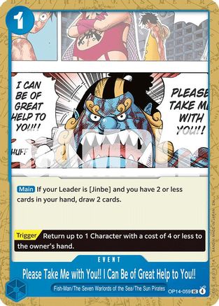 Please Take Me with You!! I Can Be of Great Help to You!! - OP14-059 - Uncommon