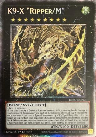K9-X "Ripper/M" (Starlight Rare) - BPRO-EN043 - Burst Protocol 1st Edition