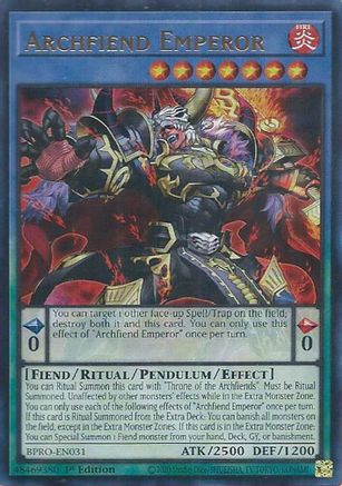 Archfiend Emperor - BPRO-EN031 - Burst Protocol 1st Edition