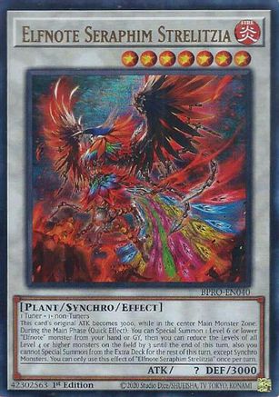 Elfnote Seraphim Strelitzia - BPRO-EN040 - Burst Protocol 1st Edition