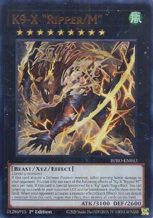 K9-X "Ripper/M" - BPRO-EN043 - Burst Protocol 1st Edition