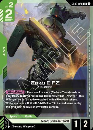 Zaku II FZ (GD03 Release Event) - GD03-020 - R