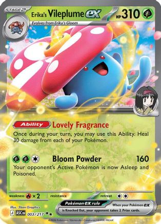 Erika's Vileplume ex - 003 - Double Rare - Holofoil