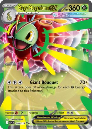 Mega Meganium ex - 010/217 - Double Rare - Holofoil