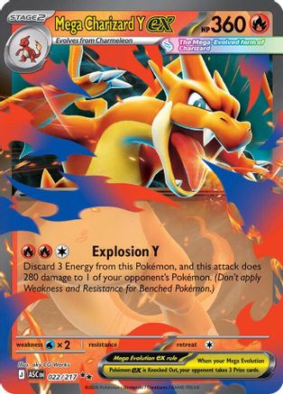 Mega Charizard Y ex - 022/217 - Double Rare - Holofoil