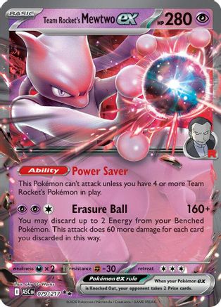 Team Rocket's Mewtwo ex - 079/217 - Double Rare - Holofoil