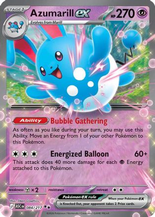Azumarill ex - 084 - Double Rare - Holofoil
