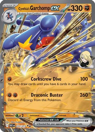 Cynthia's Garchomp ex - 111 - Double Rare - Holofoil