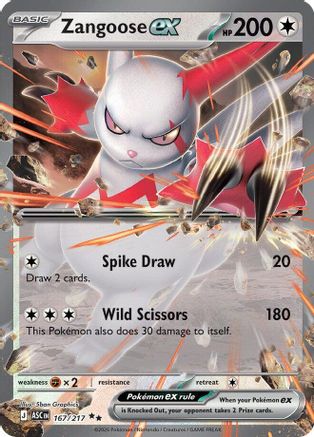 Zangoose ex - 167 - Double Rare - Holofoil