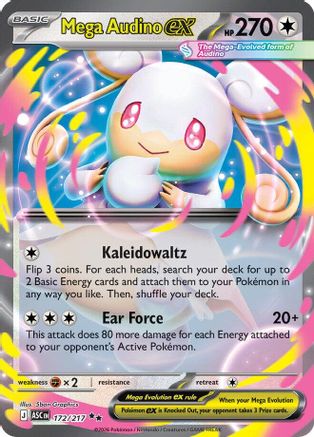 Mega Audino ex - 172/217 - Double Rare - Holofoil