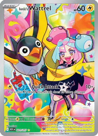 Iono's Wattrel - 231/217 - Illustration Rare - Holofoil