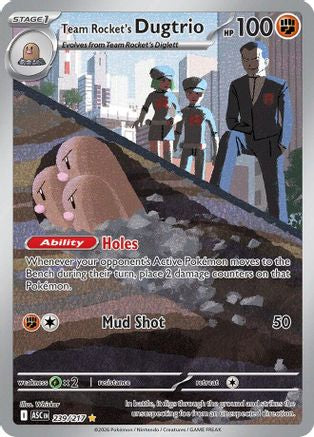 Team Rocket's Dugtrio - 239/217 - Illustration Rare - Holofoil
