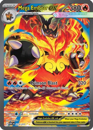 Mega Emboar ex - 273/217 - Special Illustration Rare - Holofoil