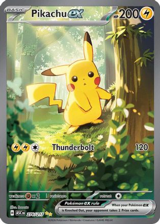 Pikachu ex - 276/217 - Special Illustration Rare - Holofoil