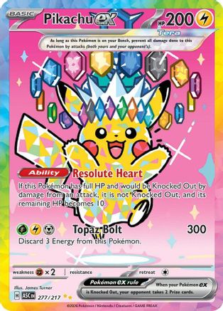 Pikachu ex - 277/217 - Special Illustration Rare - Holofoil