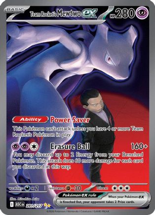 Team Rocket's Mewtwo ex - 281/217 - Special Illustration Rare - Holofoil