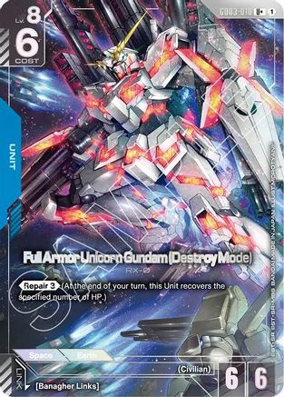 Full Armor Unicorn Gundam (Destroy Mode) (R+) - GD03-010 - U+