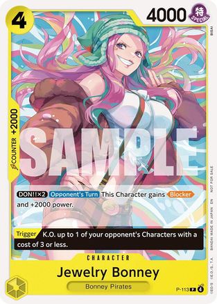 Jewelry Bonney (Heroines Battle Pack) - P-113 - Promo