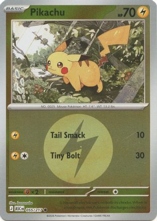 Pikachu (Energy Symbol Pattern) - 055/217 - Common - Reverse Holofoil