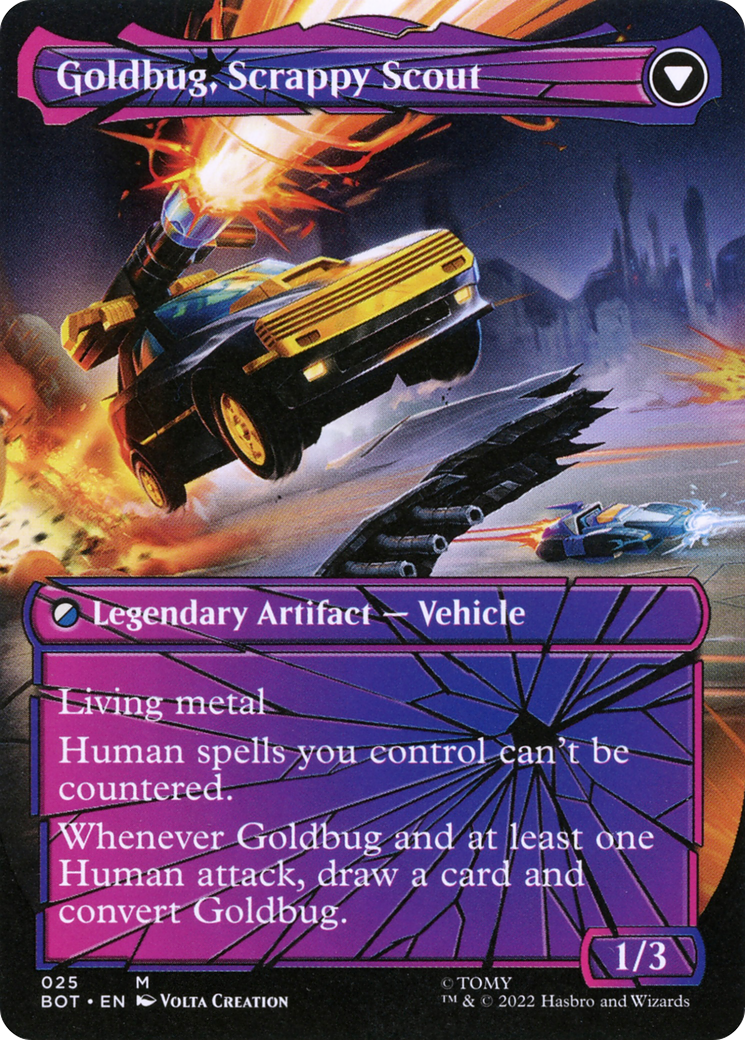Goldbug, Humanity's Ally (Shattered Glass) (BOT-025) - Transformers (Borderless)