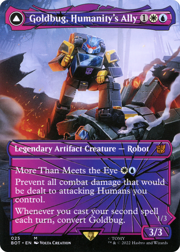 Goldbug, Humanity's Ally (Shattered Glass) (BOT-025) - Transformers (Borderless)