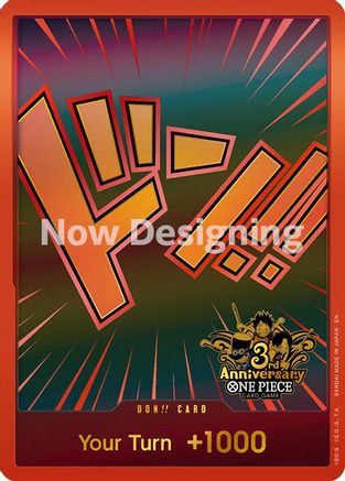 DON!! Card (Japanese Version 3rd Anniversary Set) - - DON!!