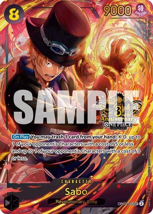 Sabo (Japanese Version 3rd Anniversary Set) - OP07-118 - Secret Rare