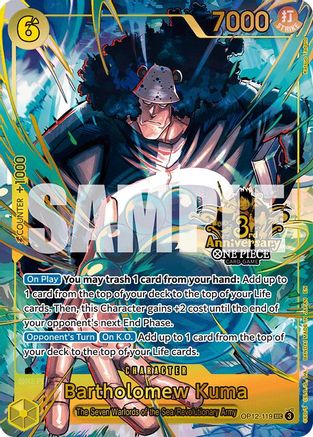Bartholomew Kuma (Japanese Version 3rd Anniversary Set) - OP12-119 - Secret Rare