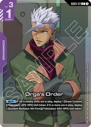Orga's Order (Premium Card Collection Gundam Assemble) - GD03-117 - C
