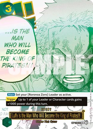 Luffy Is the Man Who Will Become the King of Pirates!!! (Japanese Version 3rd Anniversary Set) - OP12-039 - Rare