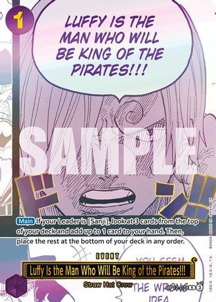 Luffy Is the Man Who Will Be King of the Pirates!!! (Japanese Version 3rd Anniversary Set) - OP12-079 - Rare