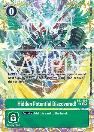 Hidden Potential Discovered! - BT3-103 (Alternate Art) - BT3-103